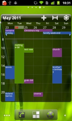 Pure Grid calendar widget