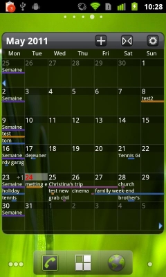 Pure Grid calendar widget